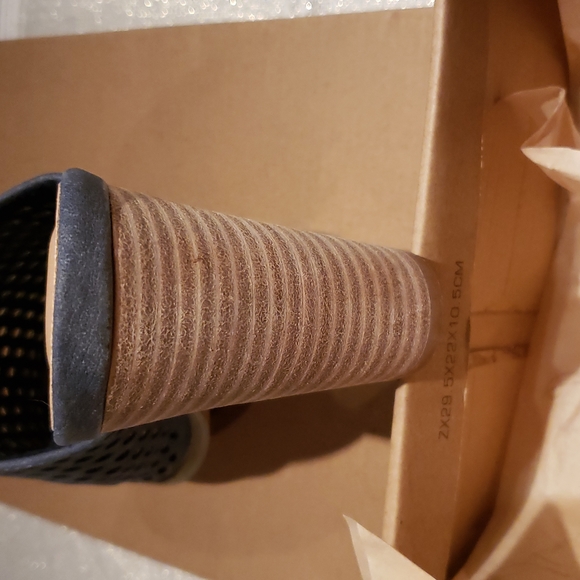 Vintage Havana New CINDY Perforated MULES Clog Slide Slip-On Women's 10 NIB Navy - Picture 9 of 12